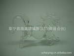 生产供应2012圣诞促销礼品精美动物形状方形玻璃烛台