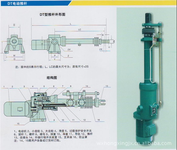 长期供应优质dt电动推杆 性能稳定