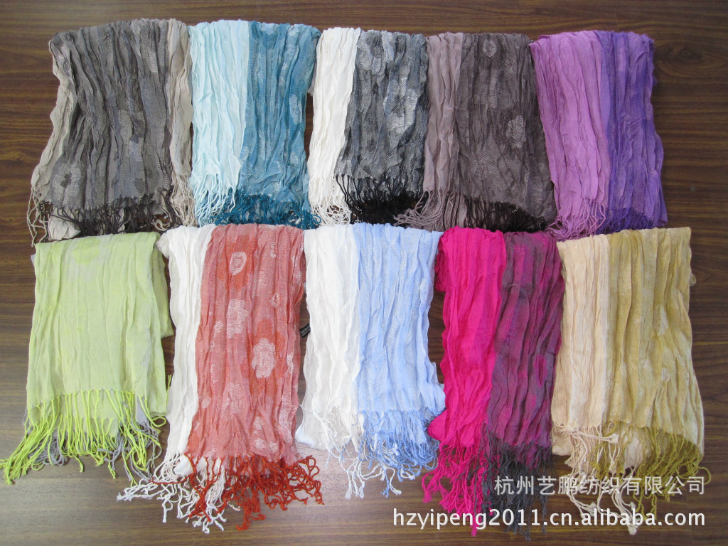 【厂家供应各式丝巾围巾披肩-梅花系列围巾】