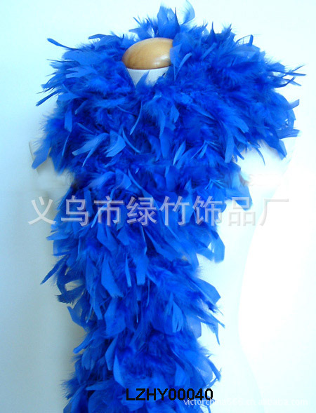 厂家供应2码热销咖啡加白火鸡毛条羽毛围巾绿