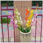 仿真绢花批发 工艺品批发 小墨兰 6色入