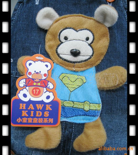 批发 夏款可爱<em>大嘴猴</em>儿童<em>背带短裤</em>,童裤价格/批