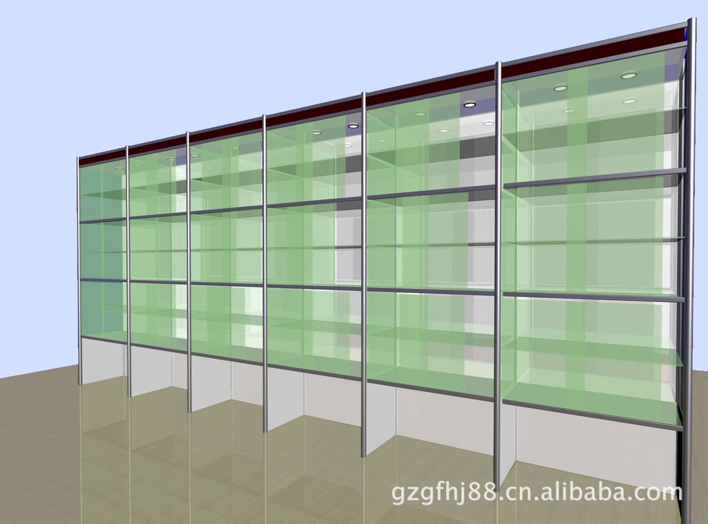 【精品货架 珠宝展柜 饰品玻璃柜台 钛合金展示