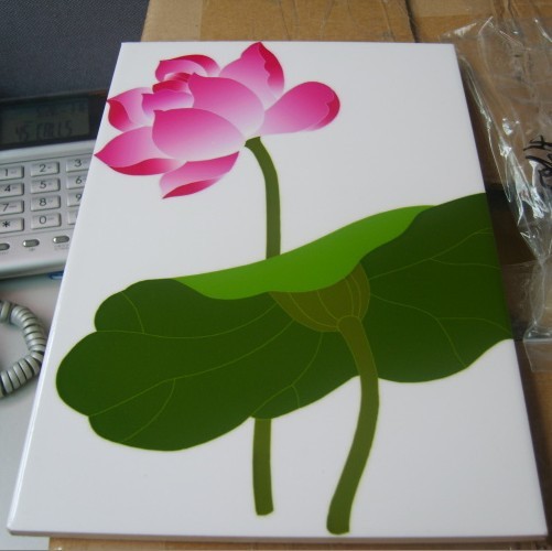 美女标牌广告彩绘打印机、荷花出水彩绘图多功