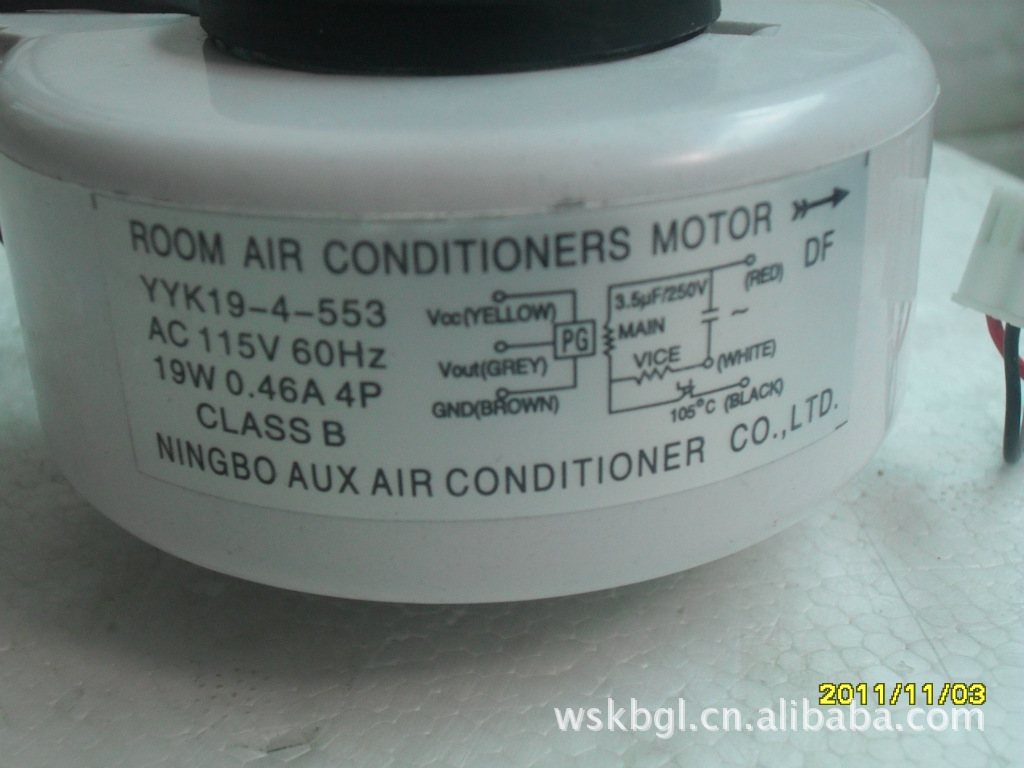 出口空调塑封电机,YYS19-4-115V-60HZ 图片