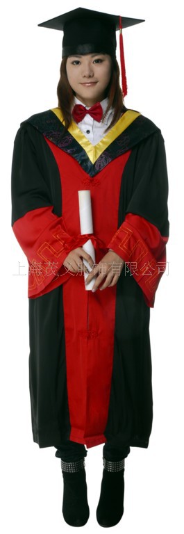 上海学位服批发,学位帽批发博士服 图片