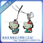 厂家热销 情侣手机挂件情侣配饰 hellokitty手机链 卡通挂件