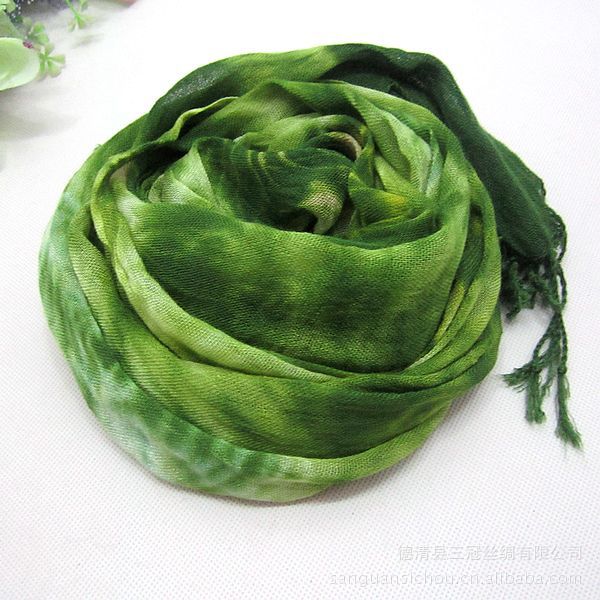 【浙江省厂家直销2011新款扎染长围巾\/披肩批