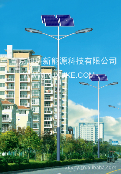 太阳能LED双灯头路灯 8米太阳能路灯 _ 太阳能