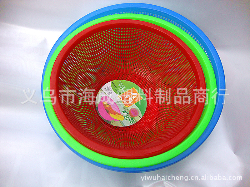 【牛筋加厚不碎塑料洗米箩滴水箩洗菜坩埚洗贵金属筛子炉图片