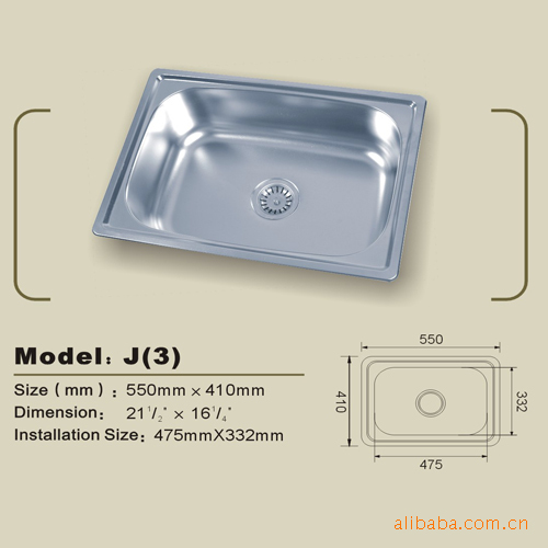 【批发中东款不锈钢水槽 单盆厨房洗菜盆 钢盆