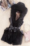 外贸精品/网店代理/貉子毛进口绵羊皮皮草外套1109159