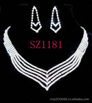 新娘饰品,晚装饰品,水钻首饰套装SZ1181
