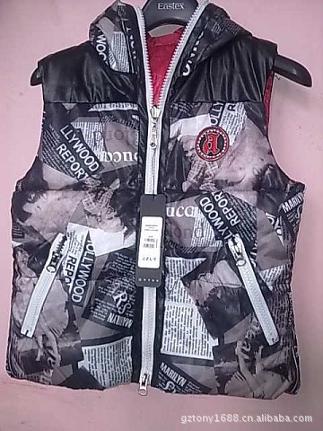 <em>30元</em>两面穿时尚潮流个性<em>女装</em>棉衣<em>马甲</em>背心图