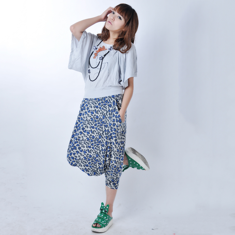 批发采购女式休闲裤-供应新潮印花<em>连裆</em>裤子 爆