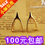 E176韩版呛口小辣椒许愿耳钉系列 明星耳钉饰品 无卡片 许愿骨