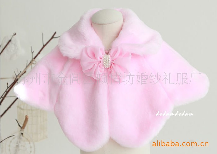 花童坎肩儿童小<em>披肩</em>小孩<em>披肩女童</em>毛<em>披肩</em> 儿童