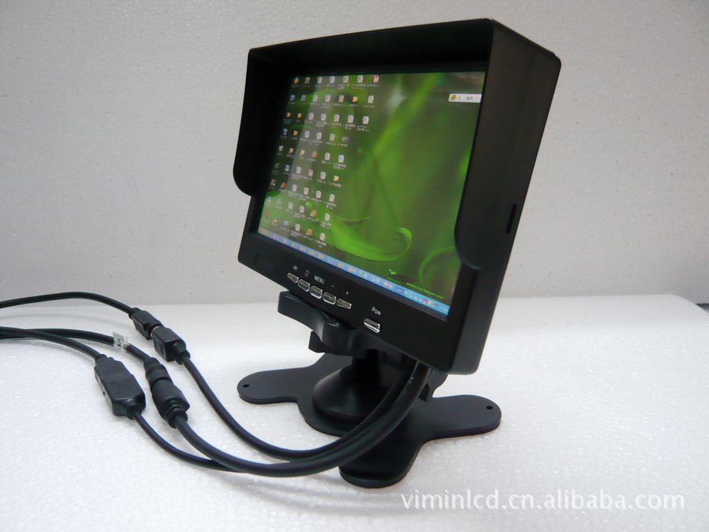 7寸新款带遮光罩车载电脑触摸屏显示器,车载显