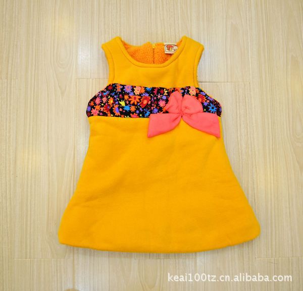 【麦肯邦尼甜美百搭<em>儿童</em>加厚毛绒<em>棉马甲长款</em>背