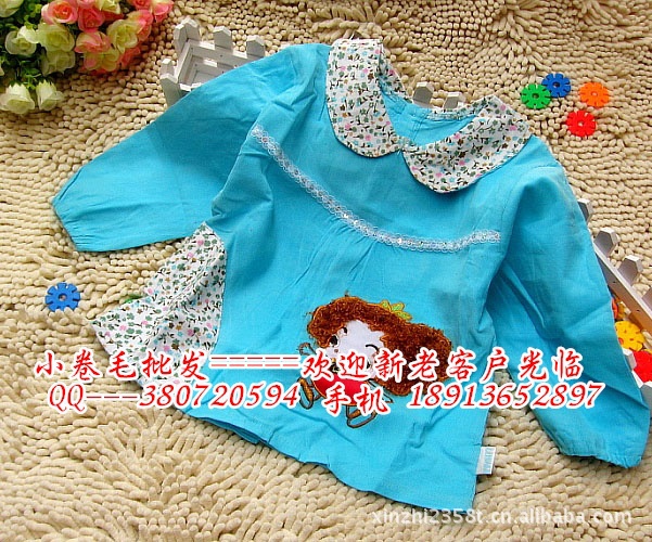 批发供应 转转牛E-928灯芯绒全棉罩衣 全包式