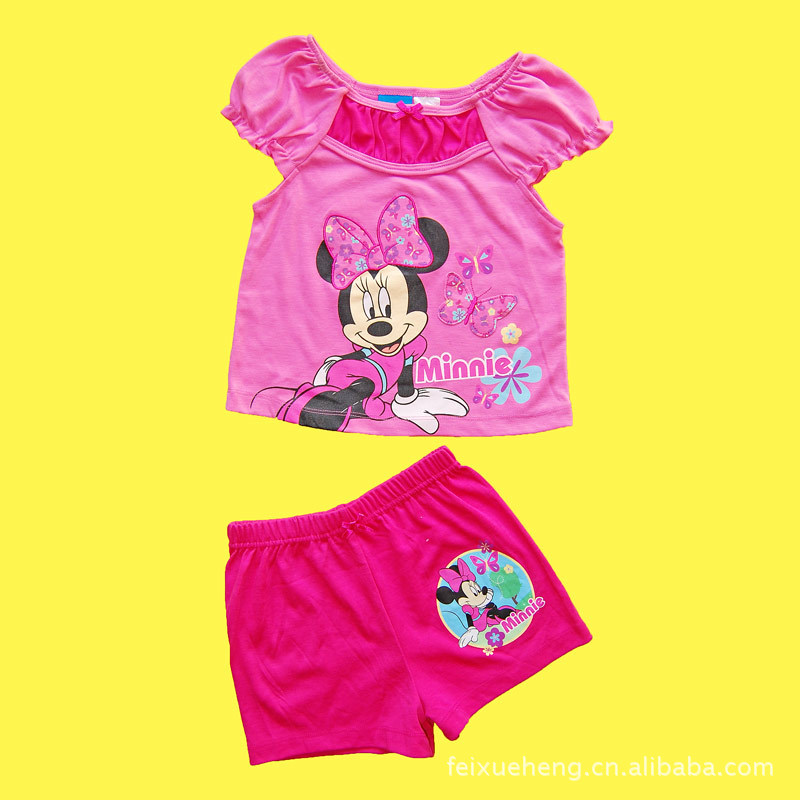 余单 迪士尼米妮短袖儿童套装 夏季儿童服装图