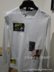 广州外贸服装批发套头圆领纯棉电脑绣花贴印花图案时尚男装t恤