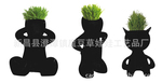 新酷哥小黑人/小白人草娃娃 迷你盆栽 广告促销礼品 创意礼品