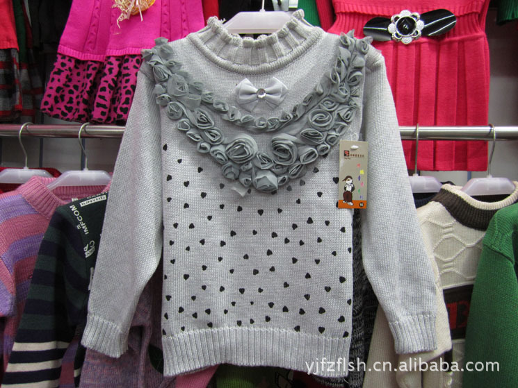 【童装<em>毛衣</em> <em>厂家直销</em>童装<em>批发</em> 潮流韩款时尚花