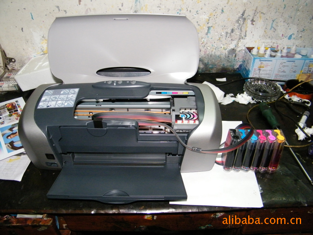 二手爱普生R230喷墨照片打印机加连续供墨系