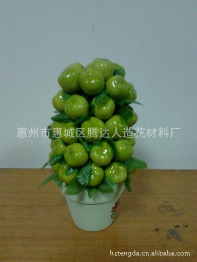 仿真水果盆景\/仿真桔子盆\/苹果盆\/高仿真樱桃 _
