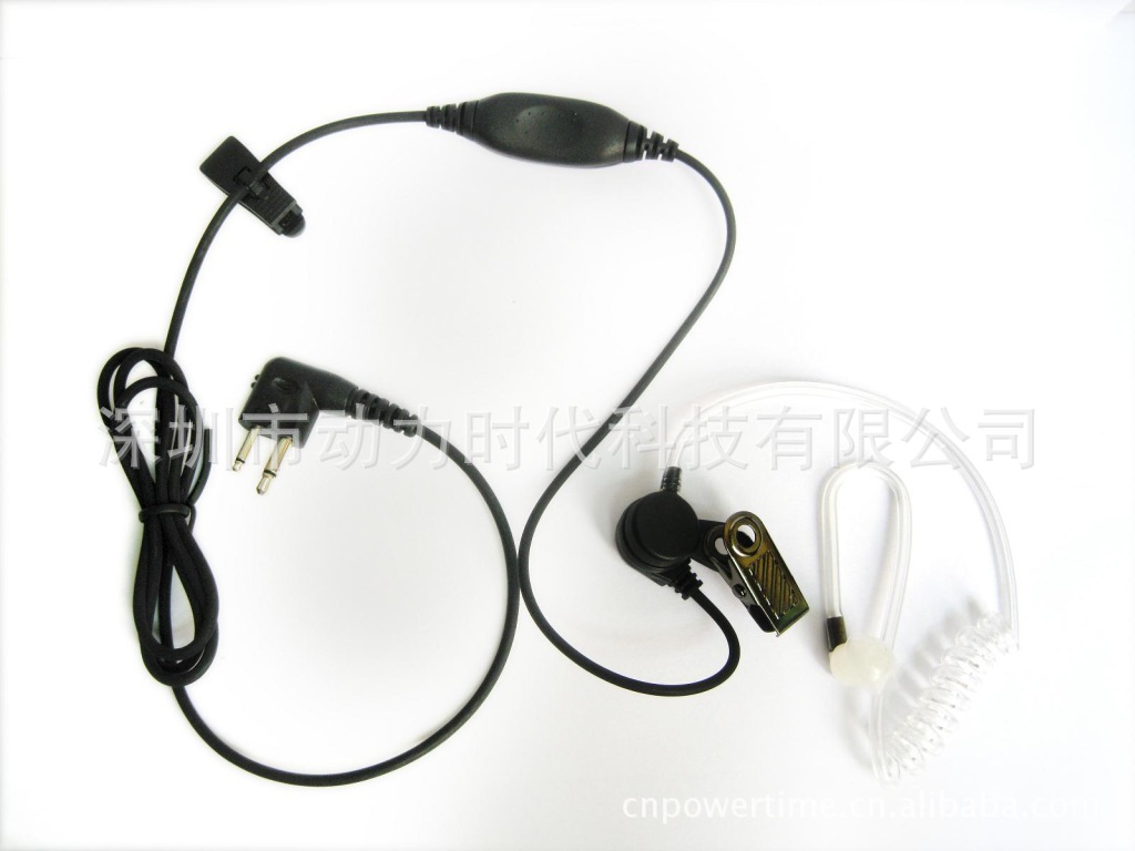 耳机-双线\/空气导管对讲机\/耳机带新款PTT\/可配