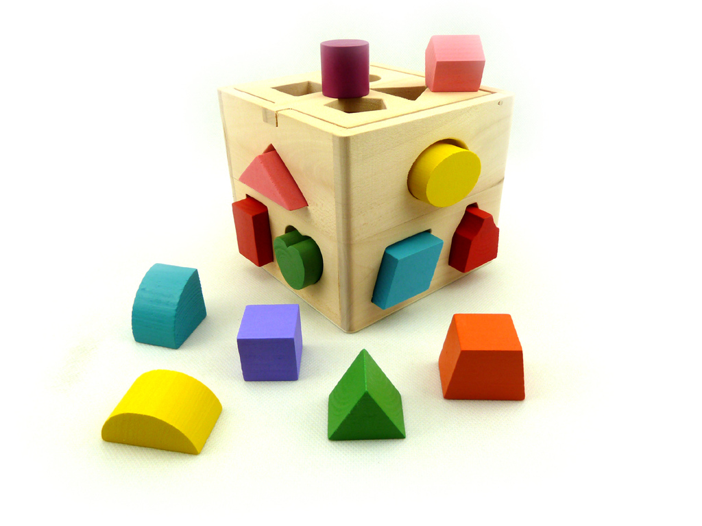 13孔智力盒 木制幼儿益智玩具 认知颜色\/形状\/