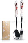 曲线米奇2入叉匙组DSM-2292|米奇餐具套装|迪斯尼餐具 正品