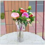 2头小牡丹 干花仿真花批发 配套家私家具装饰花
