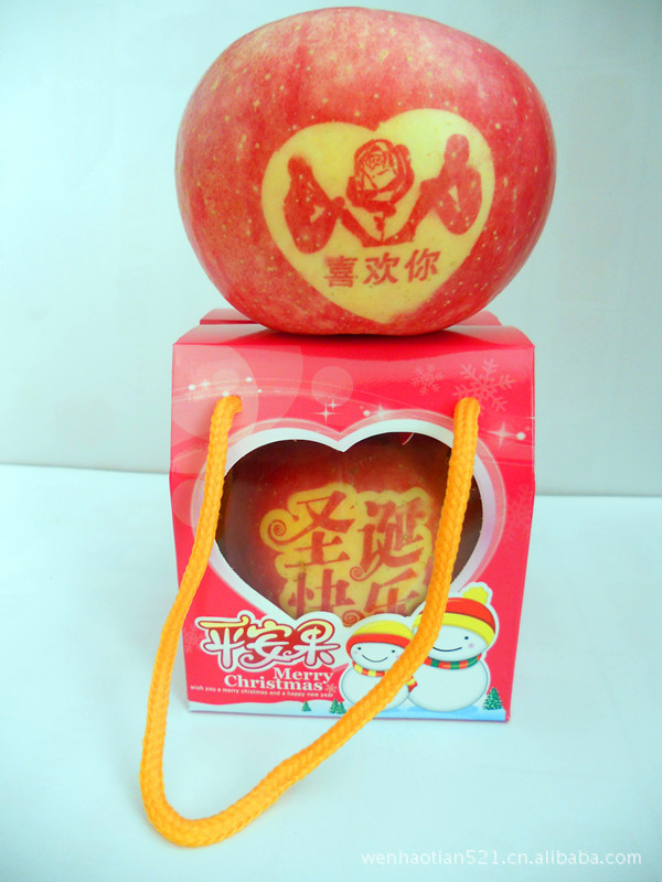 圣诞节礼物 平安夜平安果 印字 刻字红富士苹果