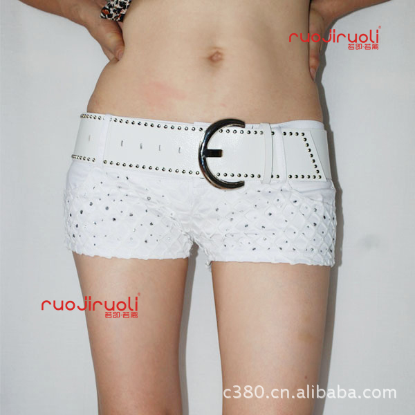 【厂家直销/铆钉烫钻宽<em>皮带</em>DS领舞<em>服</em>夜店钢管