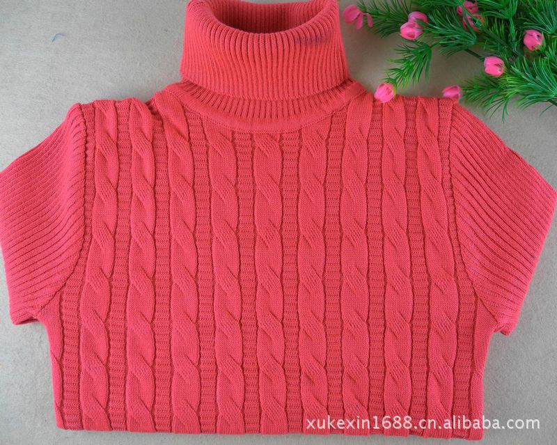 【童装毛衣批发 竖条大麻花宝宝打底衫毛衣 中
