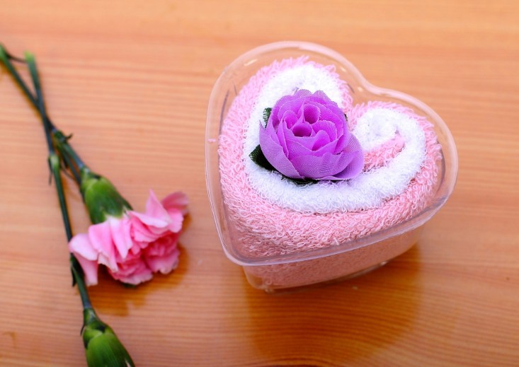 花香 礼品毛巾创意毛巾造型毛巾节日生日 蛋糕