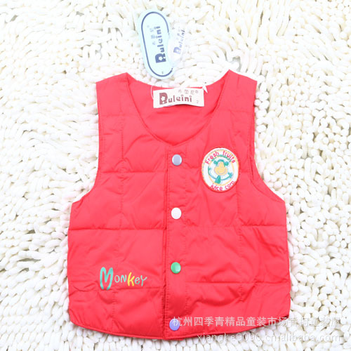 2011布雷尼冬季韩版<em>羽绒背心</em> 小幼童 潮爆可爱