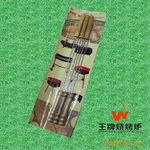 户外烧烤配件 木柄6支烤针 金属镀铬烧烤针 厂家直销 WPA-303