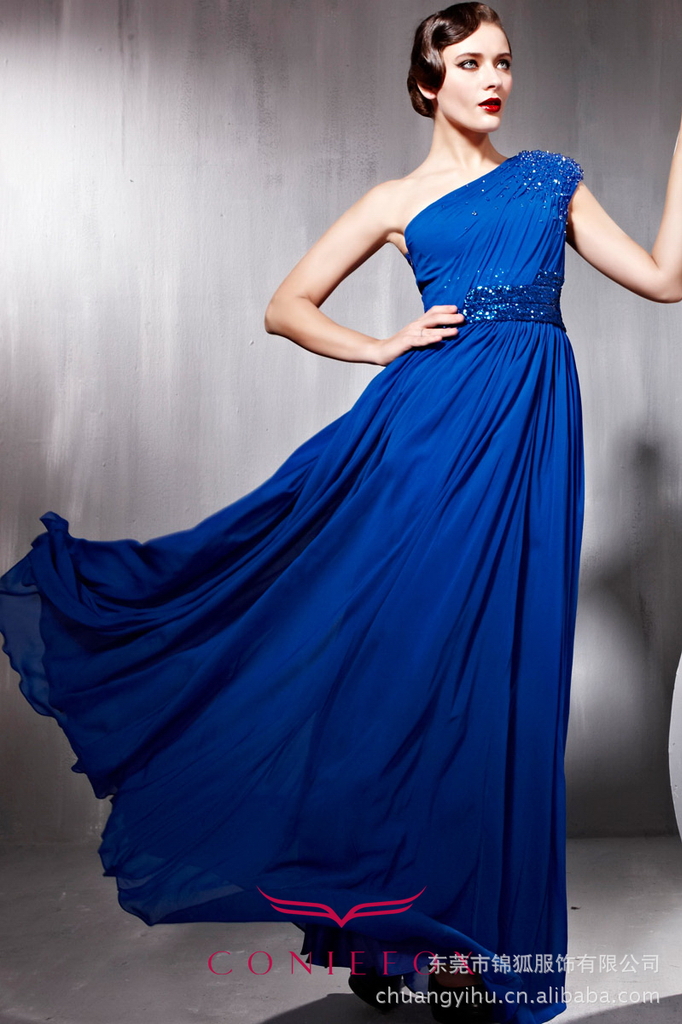 服装配饰 女装 婚纱,礼服 婚纱礼服定制56853纯蓝色的经典婚纱礼
