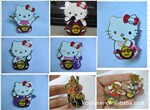 订做徽章,hello kitty徽章,金色