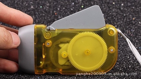 【透明手电筒\/手压式自发电手电筒\/节能手电筒