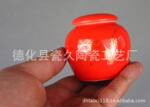 德化厂家供应红釉陶瓷,金兰花茶膏罐