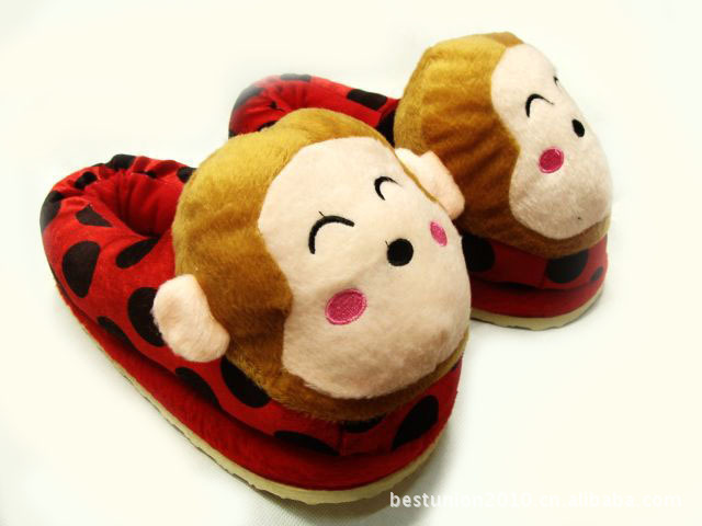 卡通 冬款 动漫 女士均码 全包保暖鞋 家居室内