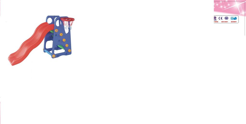 【供应儿童塑料快乐滑梯\/篮球架玩具 组合滑梯