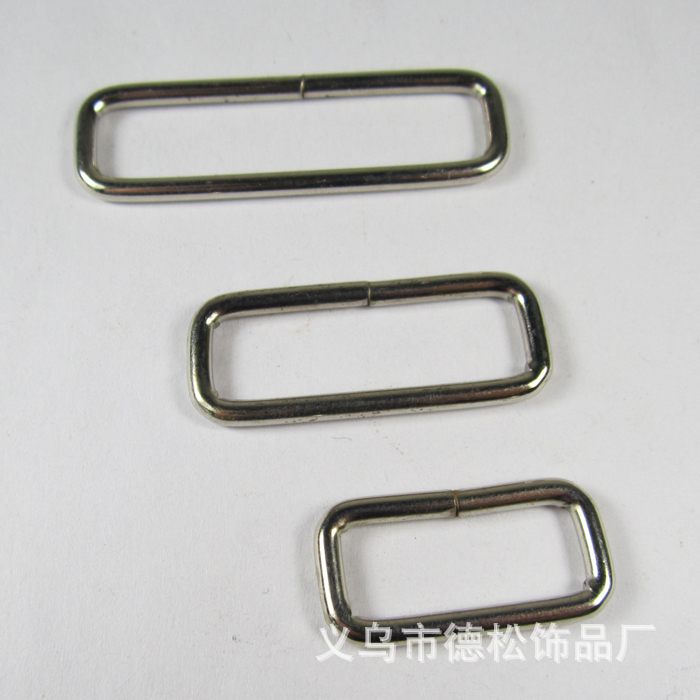 供应长方形口字扣,2.6x35x8MM,铁扣,箱包配件,箱包扣具,调节扣