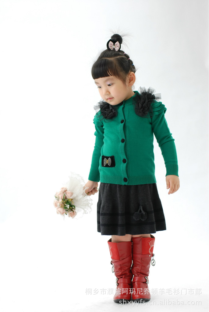 【喜羊羊<em>儿童毛衣</em> 可爱蕾丝<em>开衫</em>】价格,厂家,图