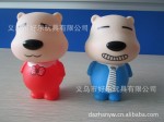 厂家批发 搪胶公仔 情侣熊 喜庆公仔 婚庆小礼品 搪胶储存钱罐