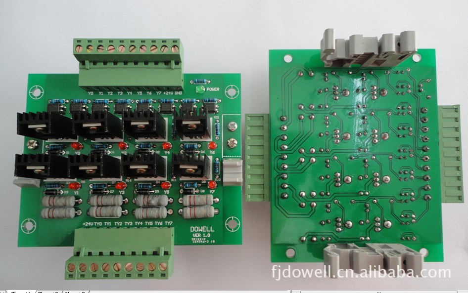 PLC-NPN\/PNP 8路PLC输出继电器放大保护板